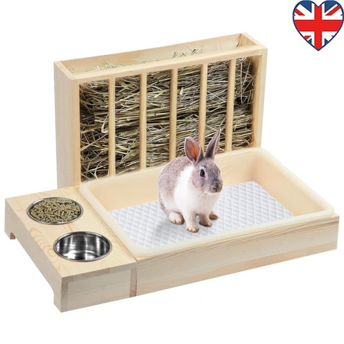 Wooden rabbit hay feeder - feeder, with
