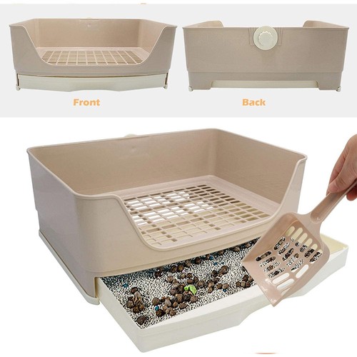 Large rabbit litter box with - litter,