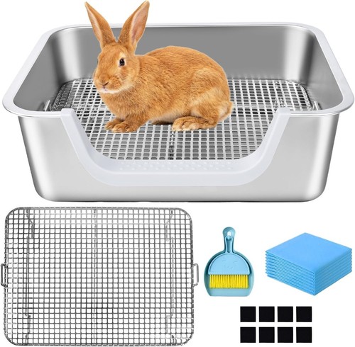 Rabbit litter box stainless - rabbit,